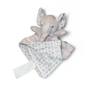 HTF lictin baby elephant lovey minky dots and stars Security Blanket 11”